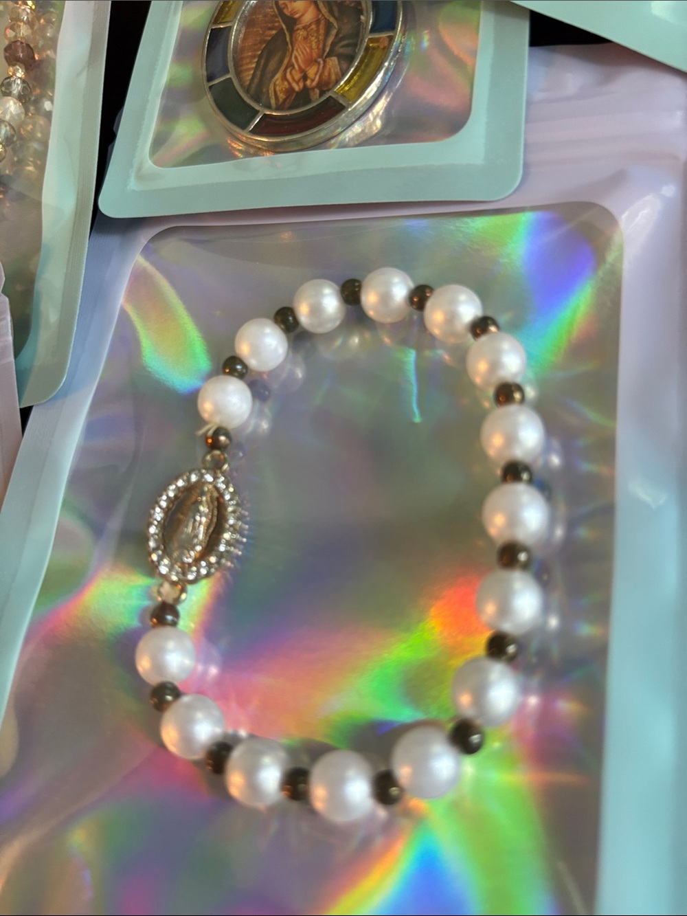 Lot Religious | Catholic Bracelets - Jewelry - Picture 8 of 14